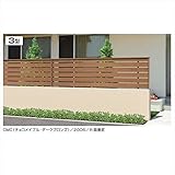 三協アルミ　形材フェンス　フィオーレ3型　木調色　本体パネル　W16-H04　両面意匠 木調色　CMC（チョコメープル/ダークブロンズ）
