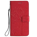 OMATENTI Samsung Galaxy S6 Edge Plus ケース, 100％手作り 高級PUレザー ケース 手帳型 保護ケース カード収納ホルダー付き 横置きスタンド機能付き マグネッ