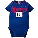 新しいYork Giants Infant Onesieサイズ6 – 12ヶ月チームロゴボディスーツ – ブルークリーパー