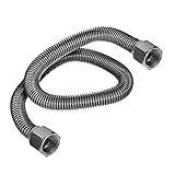 Flextron FTGC-SS38-72 70 Gas Line Connector with 1/2 Outer Diameter and Nut Fittings, Stainless Stee