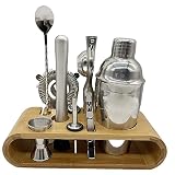Yoseka カクテル セット 10点セット 550ml カクテル道具セット カクテルシェイカー セット バーセット カクテル作りセット 高級 バーテンダー カクテルセット (10点セット）