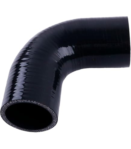 TenkeAuto Silikonová úhlová spojka 2.25" ID 135 stupňů + T-šroubové svorky - 4vrstvá zesílená pro turbo/mezichladič