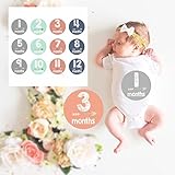 Cheng-store　新生児赤ちゃんステッカー　マイルストーン月のステッカーベビーフォト小道具　高品質汚れ防止ステッカー12個/セット
