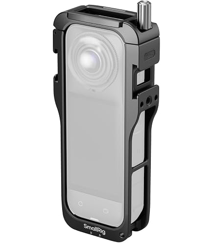 Tilta Gabbia Protettiva Per Insta360 X5 – In Alluminio Con Attacchi 1/4" E Cold Shoe, Supporto Girevole, Sgancio Rapido, Grigio Titanio - 2