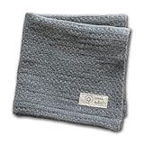 LINEN & BASIC ワッフルハンドタオル リネン グレー 日本製 麻 無地 33 x 33cm