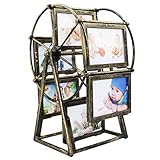 landoveレトロ回転観覧車風車画像フレームfor Family 1 PCS ブラック XK-MTL*1