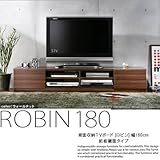 V46型対応テレビ台 背面配線収納棚付きデレビボード キャスター付きTVラック 幅180タイプ （ウォールナット）