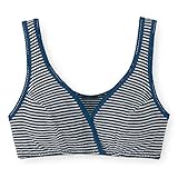 授乳対応選べるクロスオープンハーフトップ　　ネイビー（ボーダー）　サイズ:マタニティL