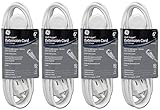 General Electric 50360 2 Pack 6ft. 2-Outlet Wall Hugger Extension Cord, White [並行輸入品]