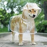 犬用レインコート ペットレインコート カッパ ポンチョ 小型犬 中型犬 大型犬 柴犬 耐水性 透明な合成樹脂 風よけ寒さ対策 着脱簡単 (2XL)