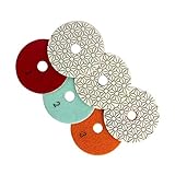 B Baosity 4インチ　ダイヤモンド研磨パッド　乾湿両用　3ステップ　石材用　研磨パッド　3点セット　