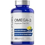 DHA EPA 670mg 高配合 オメガ3 830mg フィッシュオイル 200粒(100日分) 大容量 レモン味 栄養補助食品 CELLFUEL from N.Y. (1)
