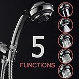 Ufaucet Best 3.5インチマルチ機能洗面所バスルームハンドヘルドシャワーヘッド、5設定クロムFinishedヘッドシャワー