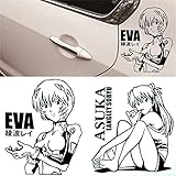 yuanqing 新世紀エヴァンゲリオン アスカ 綾波レイ 風 ウォールステッカー 車 ステッカー シール EVA キャラクター 多規格 カーステッカー スーツケース 車ドア 窓 壁シール 家具 寝室用 コスプレ小物 飾り かわいい おしゃれ 萌えグッズ プレゼント (D,中)