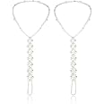 Black Menba Pearl Barefoot Foot Jewelry Anklet for Sandals& Beach Wedding(1 Pair)
