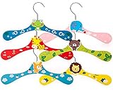 こども 用 ハンガー カラフル アニマル 動物 柄 6本 セット