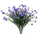 4pcs人工低木FauxプラスチックBushes FakeシミュレーションGreenery外側インドア植物ホーム庭飾り/レッド パープル BB2017060602