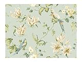 York Wallcoverings Casabella JG0752 Tropical Floral Wallpaper, Light Blue Background by York Wallcov