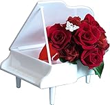 Azurosa(アズローザ) プリザーブドフラワー ギフト ピアノ ブーケ バラ アジサイ ヘデラ ホワイトxレッド