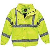 (ディッキーズ) Dickies メンズ 高視認性 夜光/蛍光/光反射 防水 ハイビズセーフティーボマージャケット 安全反射ジャケット 夜光・蛍光セーフティーコート 作業服上着 道路工事・建設・警備 