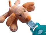 Quner おしゃぶり付き抱っこぬいぐるみ　おしゃぶりホルダー 新生児 　赤ちゃん ベビー用のゾウソフトぬいぐるみおもちゃ おしゃぶりホルダー ベビー