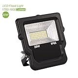 ProGreen　LED投光器 LEDライト 20W 電球色　作業灯 フラッドライト 広角 防水 屋内屋外照明作業灯、 駐車場灯、看板灯、防犯灯