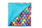 La Millou - Light Baby Blanket - Cotton - Minky (32 x 40in) (Jelly Bears-Turquoise) by La Millou