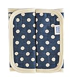 【日本製】よだれカバー2枚組 ドットガーゼ （ネイビー）