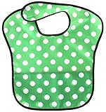 Hanna Hula(ハンナフラ) お食事エプロン(袖なし) ビブ 食べこぼし防止 ポルカグリーン