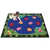 Joy Carpets Kid Essentials Early Childhood Fishin' Fun Rug Multicolored 3'10 x 5'4 [並行輸入品]
