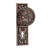 Adonai Hardware Dabbasheth Brass Door Knob with Plate