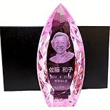 位牌 クリスタル位牌 ティアドロップ型 ピンク 遺影 モダン仏具 モダン仏壇