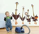 Pop Decors Ostrich Family Beautiful Wall Stickers for Kids Rooms [並行輸入品]