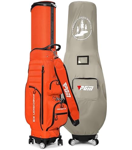 Amazon | キャディバッグ ゴルフバッグ キャスター付キ ハンドル付き