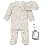 Little Me Preemie新生児赤ちゃんFootie Sleep N Play Footed Sleeper帽子とホルダー カラー: オフホワイト