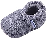 (ラボーグ) La Vogue ベビーシューズ ソフト 防寒ファーストシューズ 綿製 赤ちゃん 新生児 出産祝い 歩行サポート やわらかい 男女兼用 ルームシューズ (内寸10cm, Dグレー)