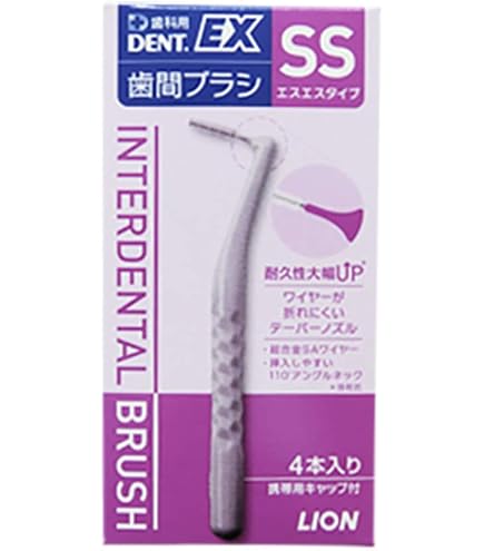 Amazon.co.jp: Lion DENT.EX Interdental Brush, 4S, Red, Pack of 4
