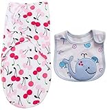 [Fellezza] おくるみ コットン スタイ（よだれかけ）セット (チェリー)