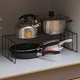 山善(YAMAZEN) 伸縮式シンク下ラック 幅45.5-65.5 ブラック TSR-45(BK)