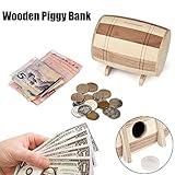HongxinホットセールMoneyストレージボックス木製ドラムお金ボックスハンドメイドコインバンクforキッズ誕生日ギフト貯金箱祭ギフトクリエイティブ