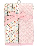 Hudson Baby Vivid Blooms Swaddle Blankets - pink, one size by Hudson Baby
