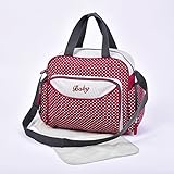Baby Nappy Diaper Changing Bags Grey/Polka Dots Design 6600 (6600 Red) by just4baby