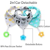 ベビーバンダナDrool BibsとTeething Toys Made With 100 %オーガニックコットン、スーパー吸収性とソフトユニセックス( vuminbox ) L ホワイト 43278