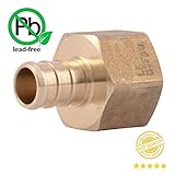 Pex 1 / 2 " x 1 / 2 " Female NPTねじアダプタ – クリンプ継手ブロンズ/真鍮/ 1