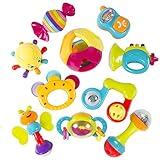 Best Choice Products 10 Piece Baby Rattle Toy Gift Set with Mirror Bells & Instruments [並行輸入品]