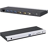 WAVLIVK 13-in-1 Dockドッキングステーションtype c／100W充電に対応/HDMI／DPポート／トリプルディスプレイ／イーサネットポート/マイクロSDとSDカードリーダー／3.5mmオーディオジャック／4 XUSB‐A 3.0 