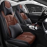 マツダ CX-3 CX-5 CX-30 シートカバー レザー 防水 カーシートカバー シート プロテクター おしゃれ 前席と後席 5人乗り 枕付き コーヒー