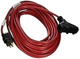 Prime Wire & Cable CB614730 50-Foot 14/3 SJTW Triple-Tap Outdoor Extension Cord with Circuit Breaker