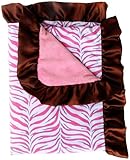 Caden Lane Boutique Collection Ruffle Blanket, Pink Zebra by Caden Lane