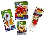 Elmo Baby Bottle, Pacifier Holder, Water-filled Teether Toy, Hair Brush and Comb Set, Sesame Beginni